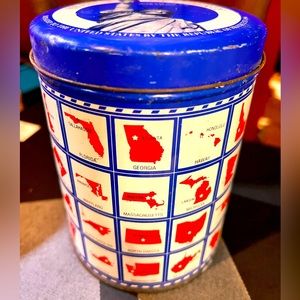 Vtg Valleybrooks Farms limited edition/second edition state capitol cookie tin